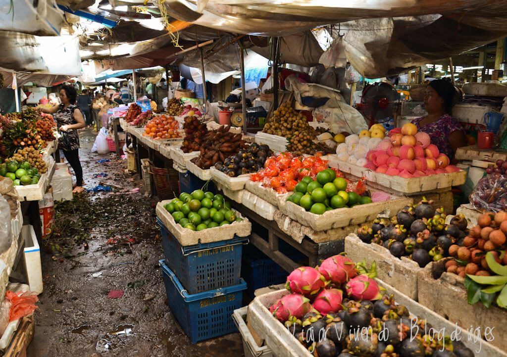 mercado - viajar a Kampot, Camboya