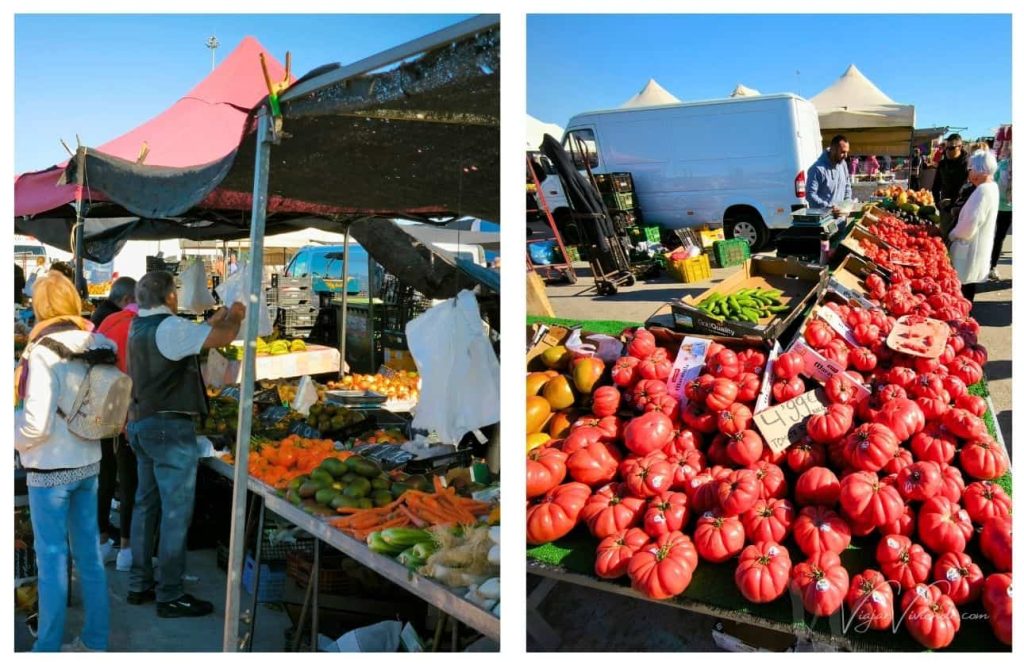puesto de frutas y verduras