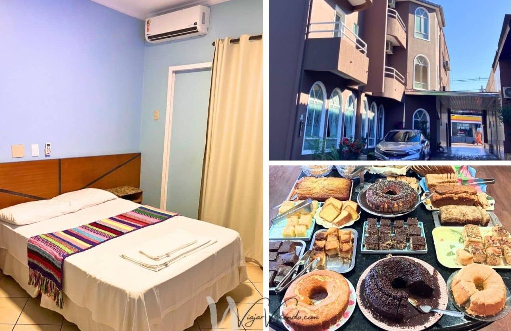 habitacion y desayuno de nuestro alojamiento en iguazu