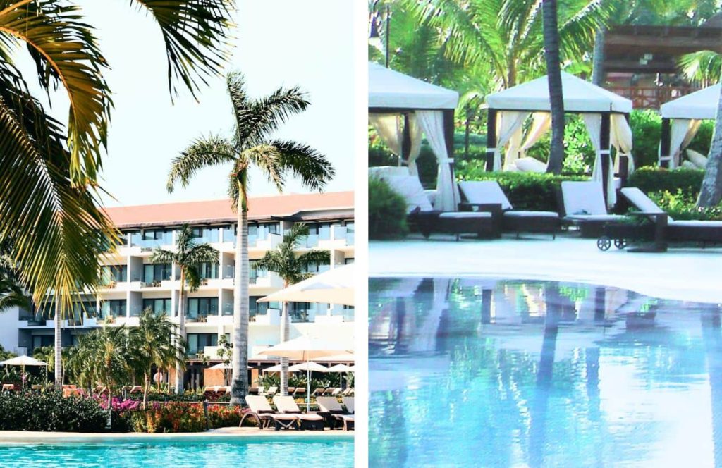 piscina y parque del hotel en costa mujeres majestic elegance