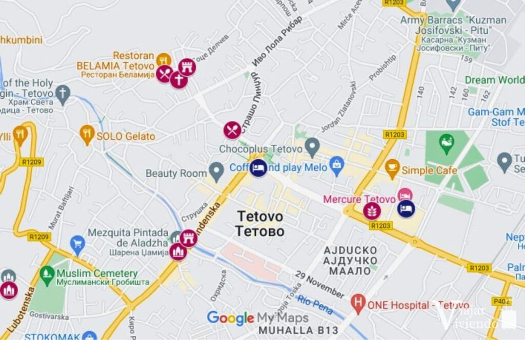 mapa tetovo macedonia