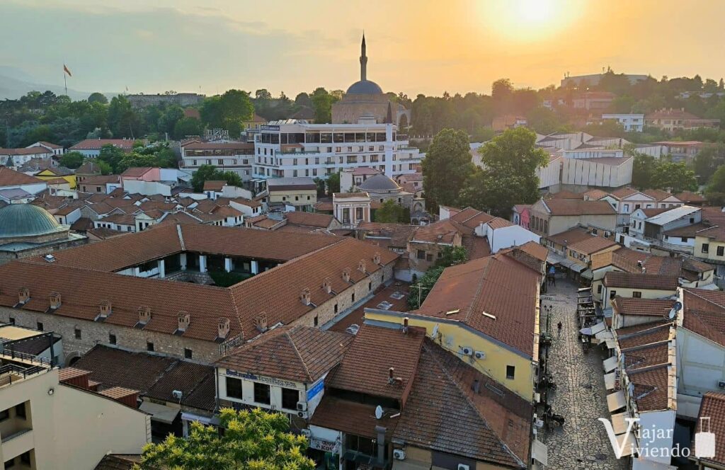vistas del antiguo bazar de skopje