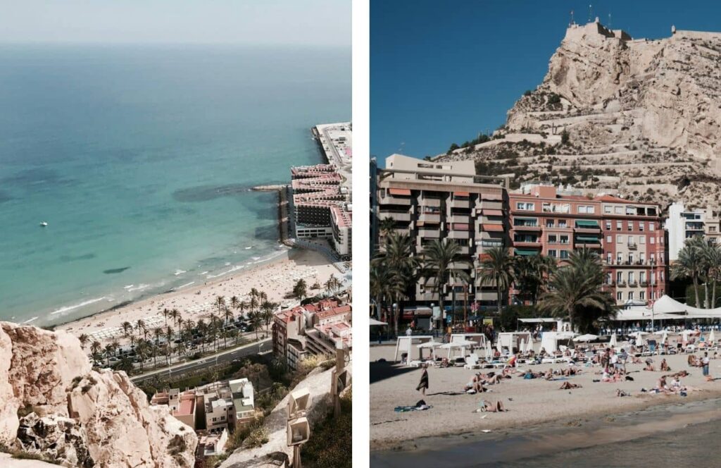vistas del postiguet la playa de alicante centrica