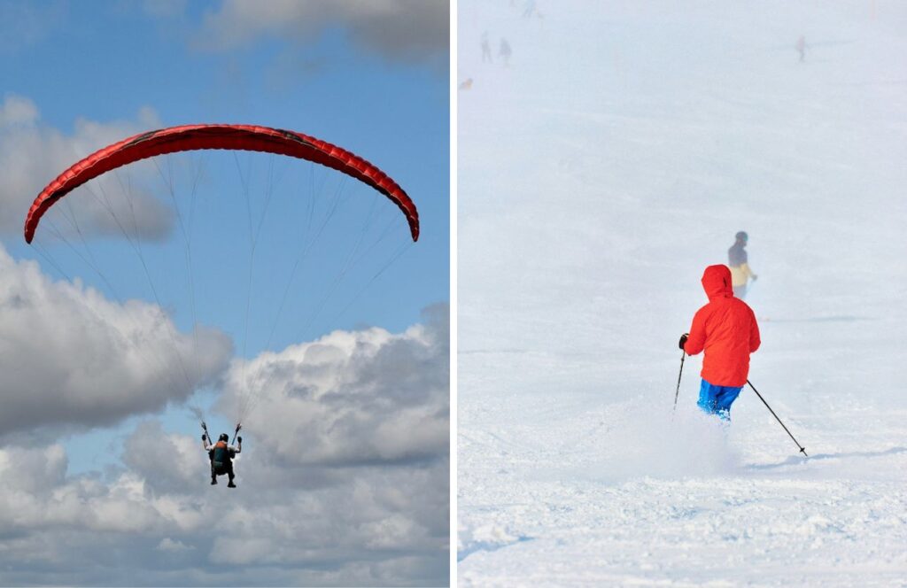 parapente y esqui en krusevo