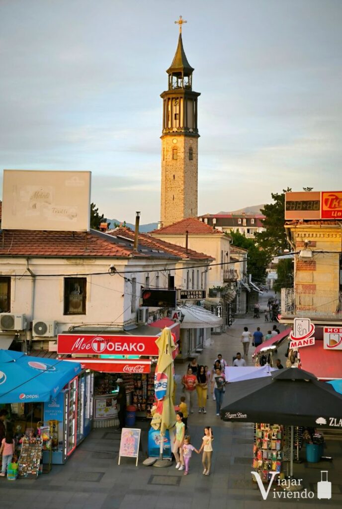 vistas del antiguo bazar de prilep