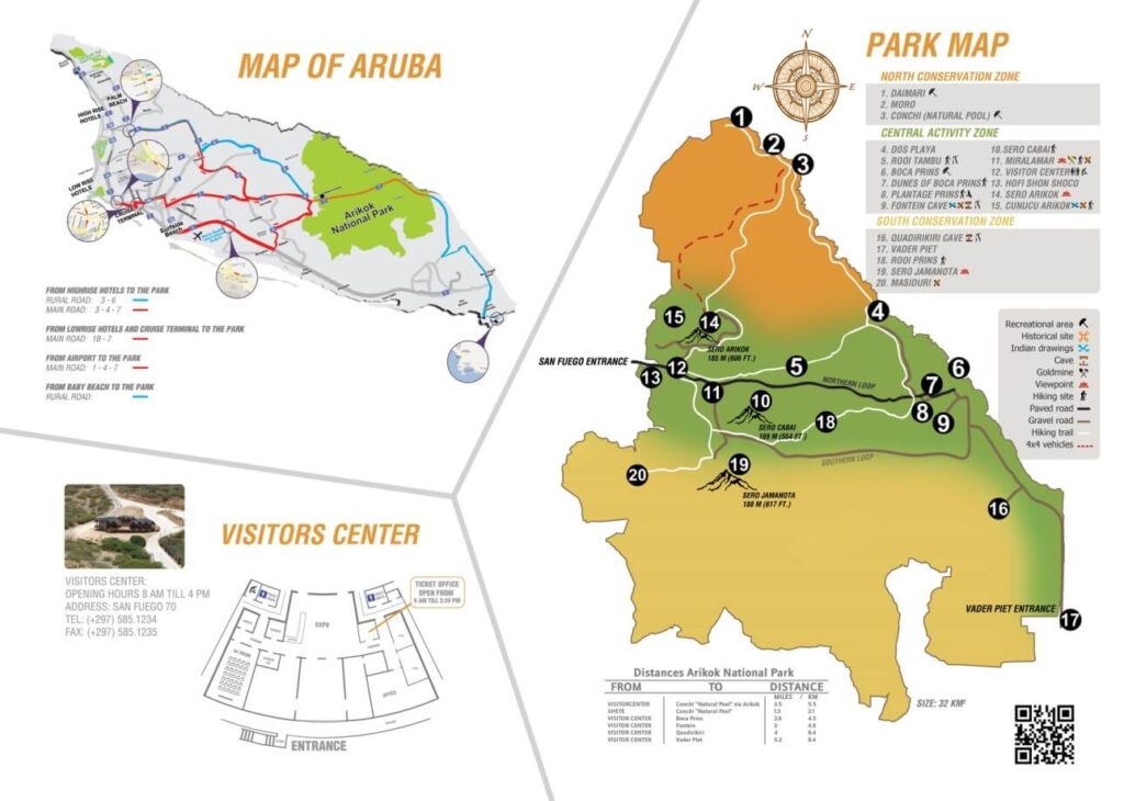 mapa del parque nacional arikok
