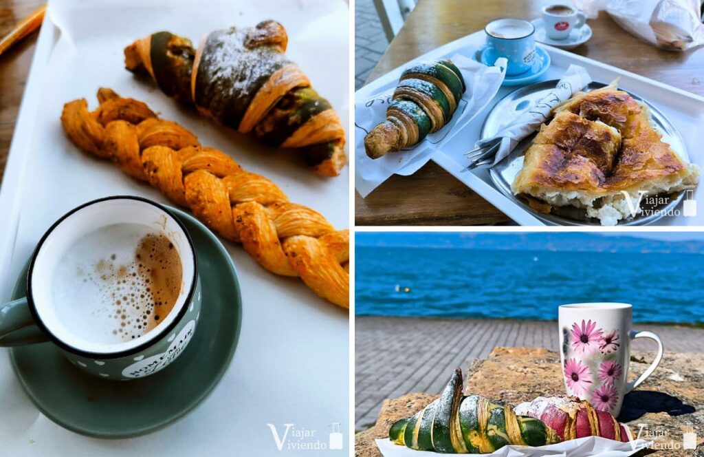 burek y croissant de la panaderia wake bake