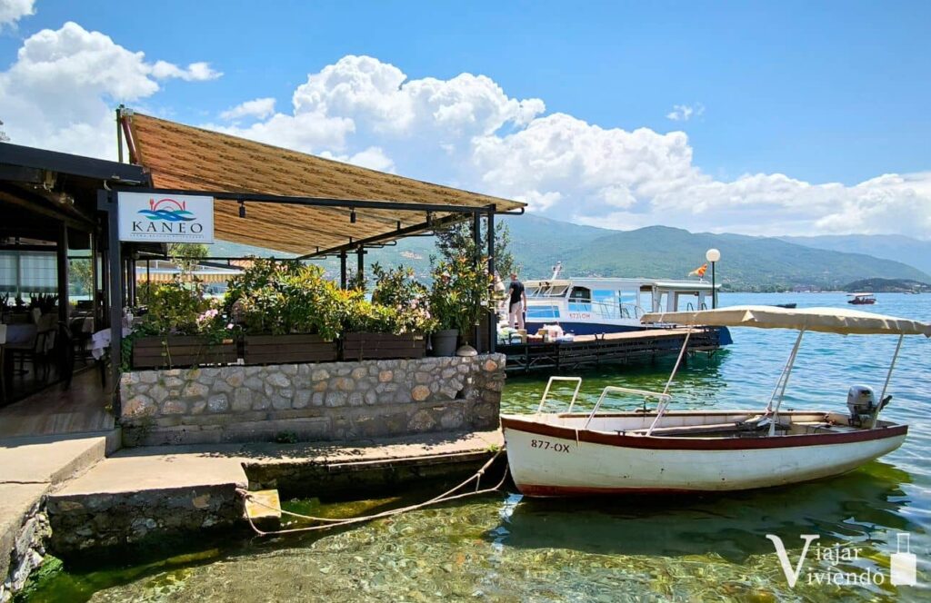 restaurante kaneo donde comer en ohrid frente al lago