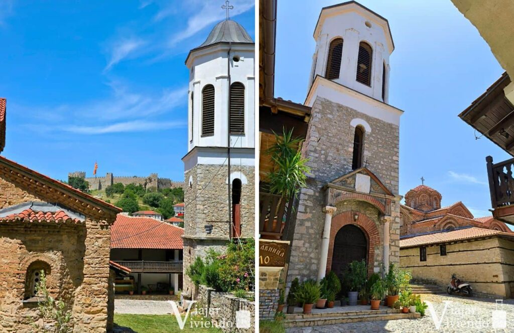 iglesia campanario y fortaleza desde el complejo de la iglesia de la santísima virgen periblepto