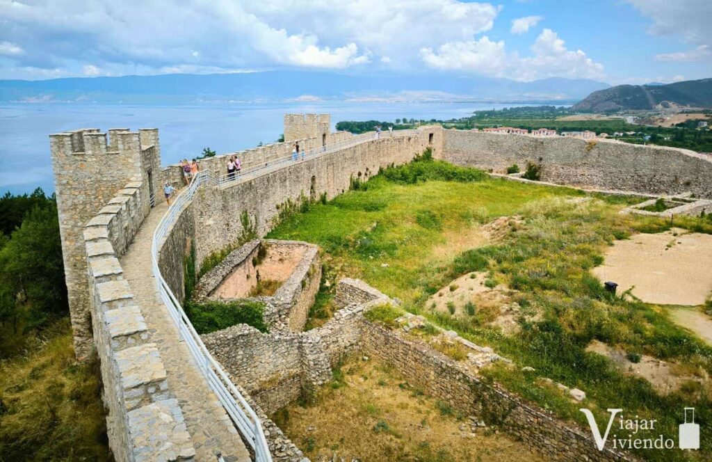 murallas de la fortaleza de ohrid