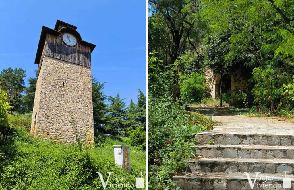 torre del reloj junto al sendero