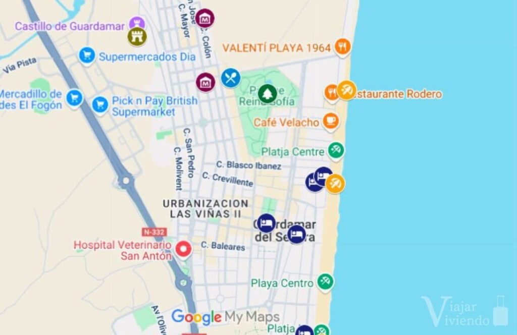 mapa de los lugares que ver en guardamar del segura