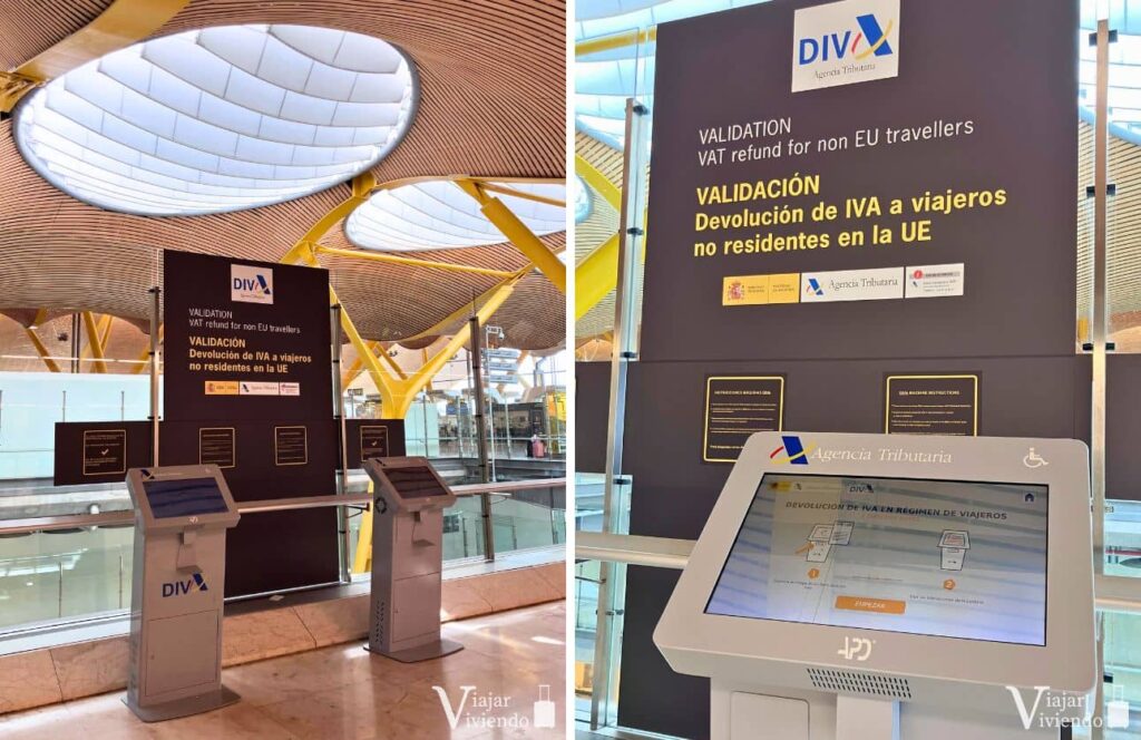 totems o maquinas diva para tax free en españa