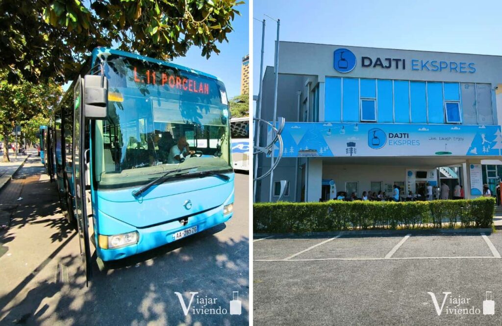 como llegar en autobus al monte dajti