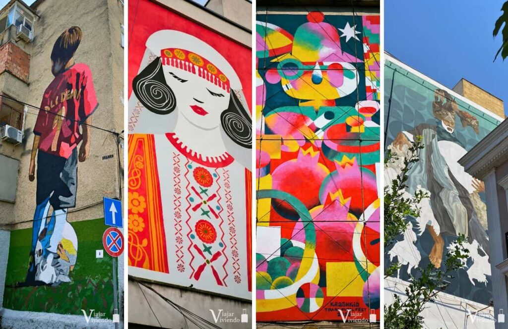 arte callejero en edificios de tirana