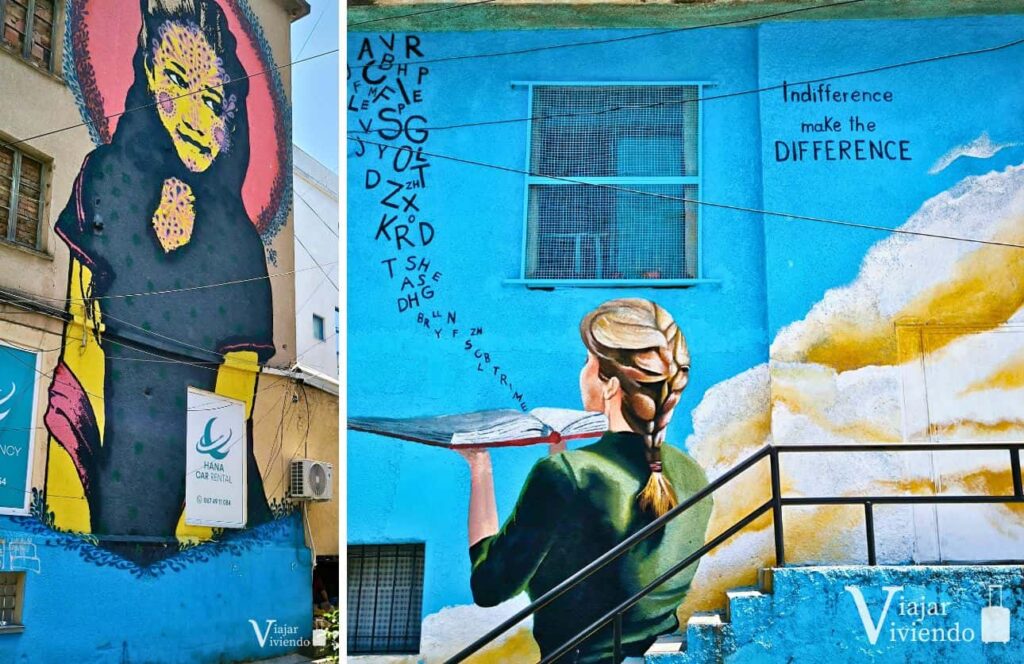 arte callejero en el barrio de parís de tirana