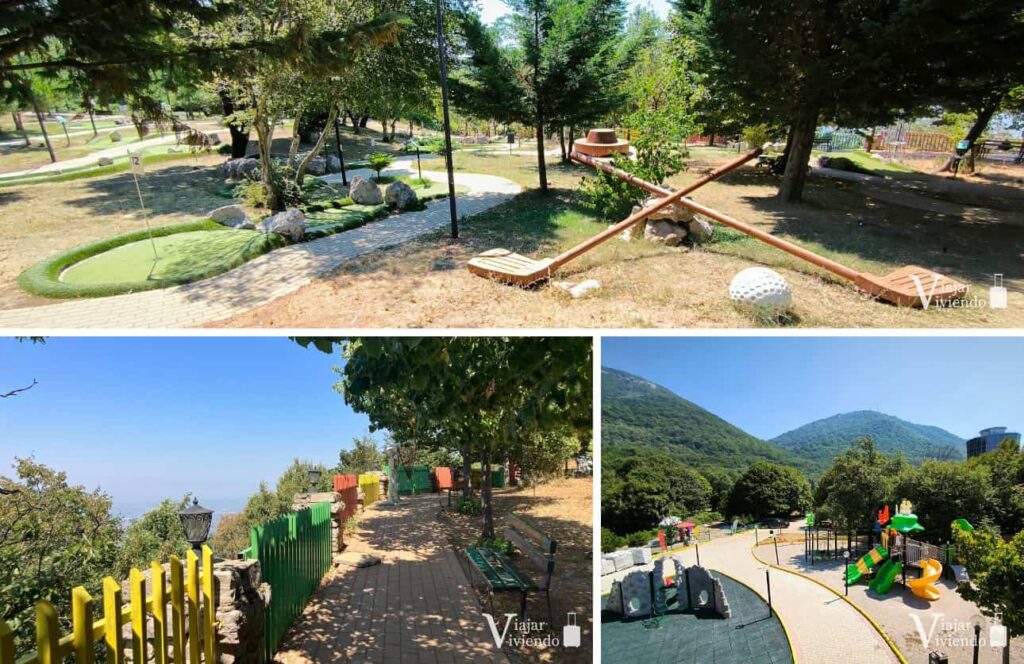 mini golf parque infantil y miradores en el monte dajti