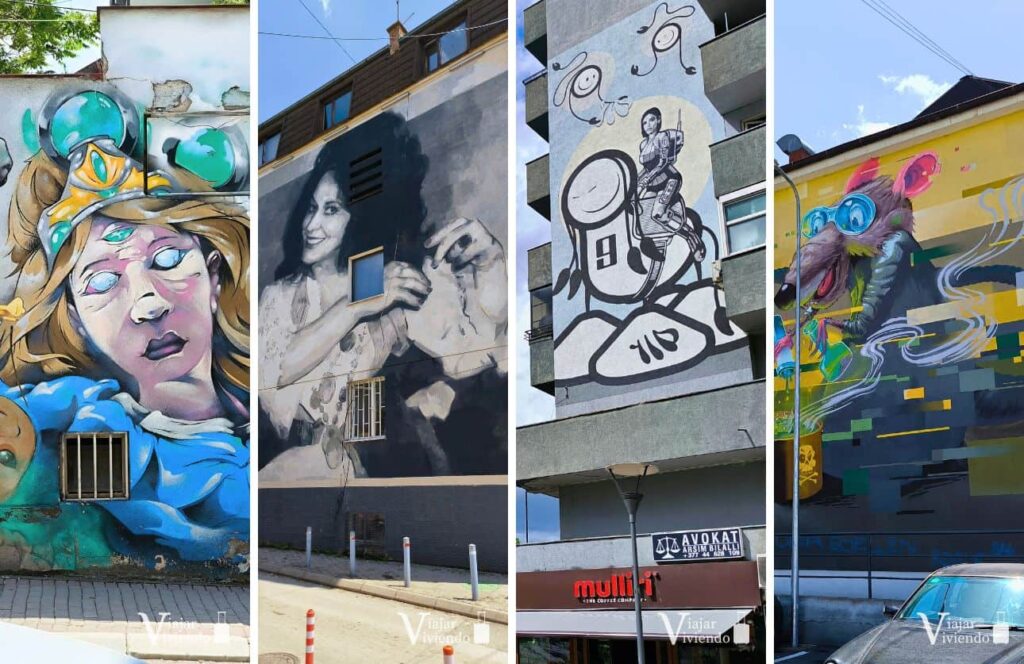 arte callejero y murales de pristina