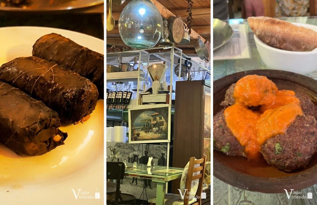 platos tipicos en restaurante de tirana