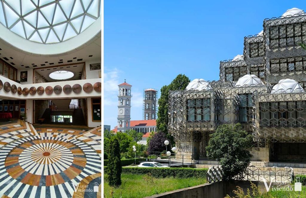 interior y exterior de la biblioteca nacional de kosovo