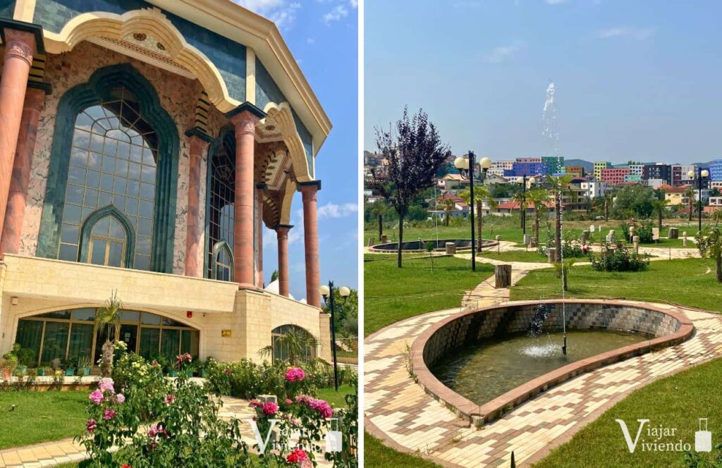 fuente jardines en el predio junto al templo principal de la orden bektashi
