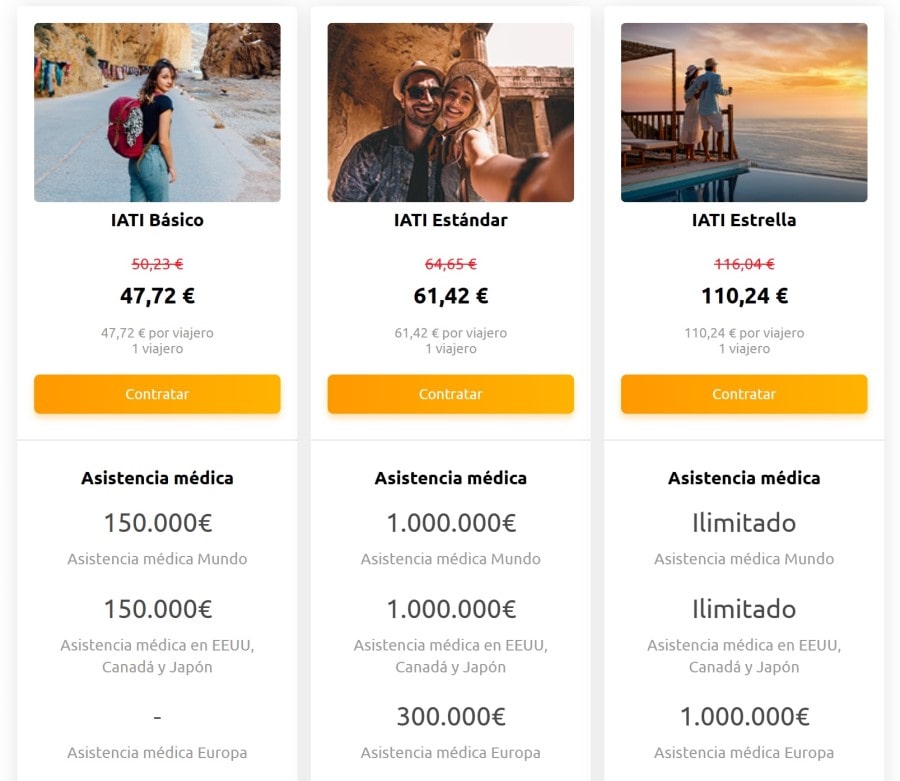 comparacion precios del seguro de viaje para adultos mayores de iati