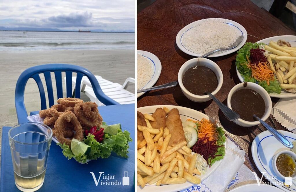 comer junto al mar en ilha do mel