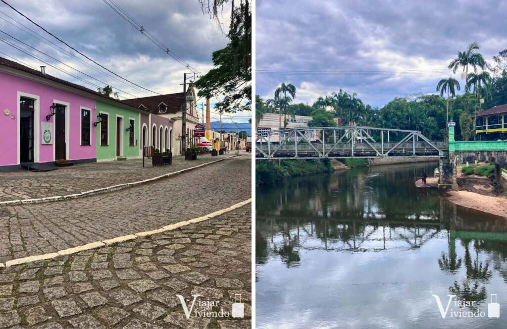 casco antiguo y puente de hierro en morretes