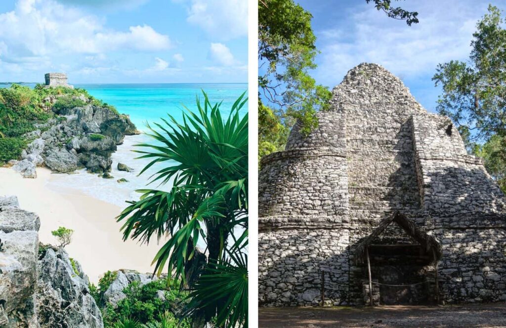 ruinas de tulum y piramide de coba