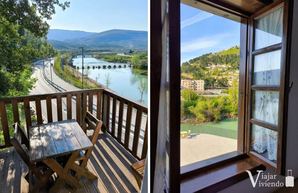 vistas del rio desde nuestro hotel en berat