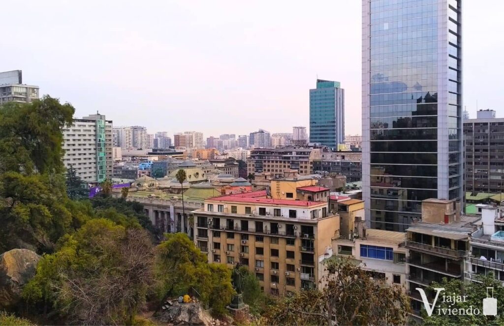 vistas del centro de chile desde el cerro santa lucia