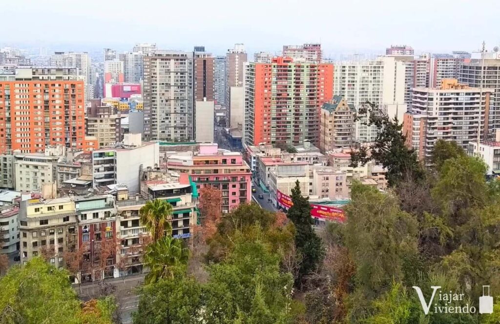 vistas de santiago de chile desde cerro santa lucia