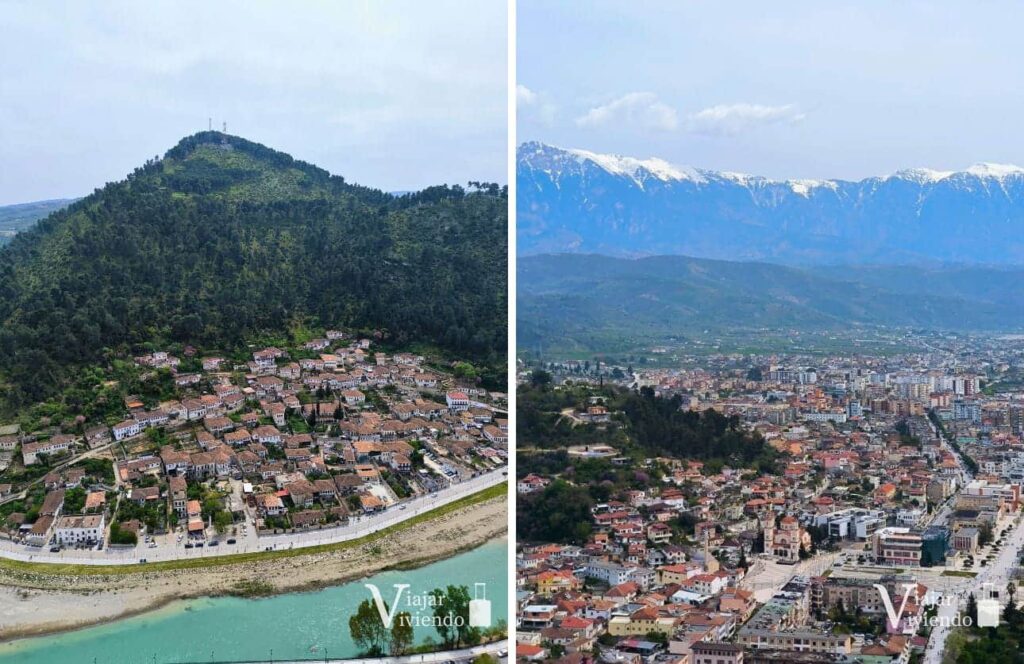 vistas desde los miradores de berat