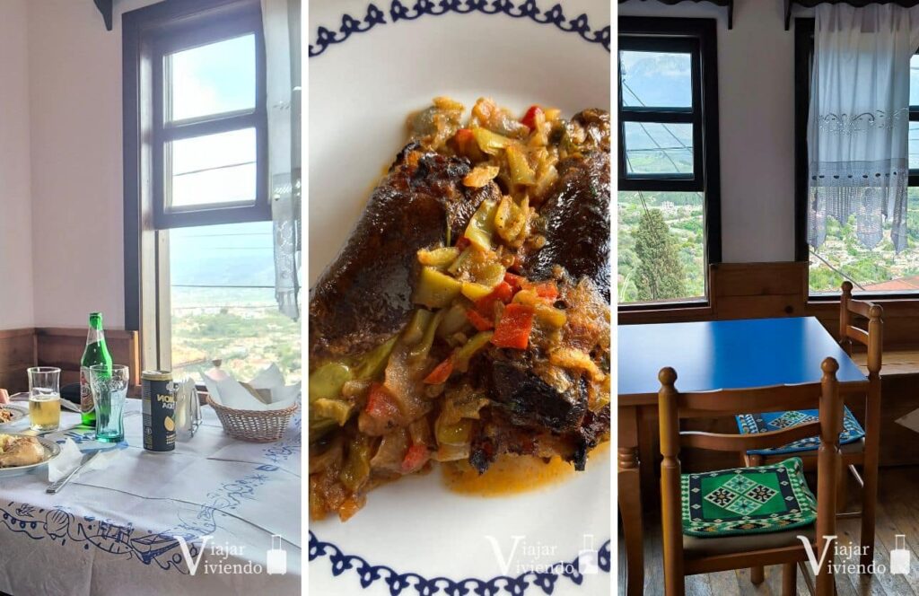 restaurante en el castillo de berat
