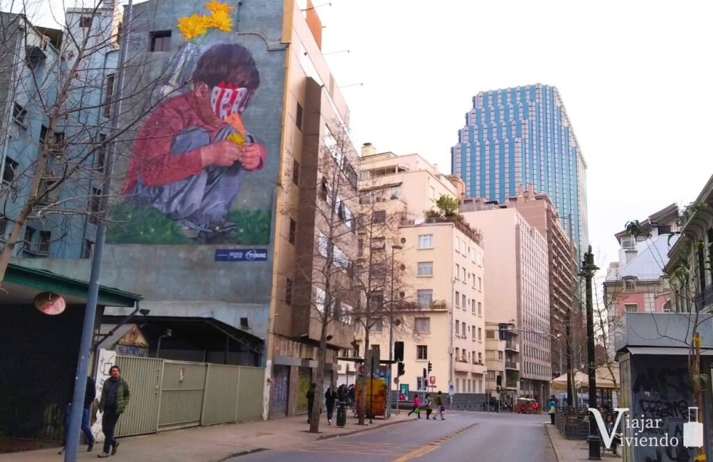 arte urbano en barrio lastarria