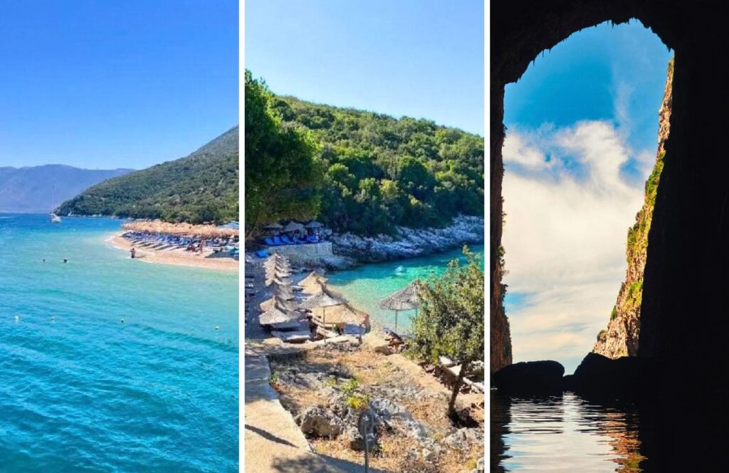 cueva azul y playas en la peninsula de karaburun en vlore