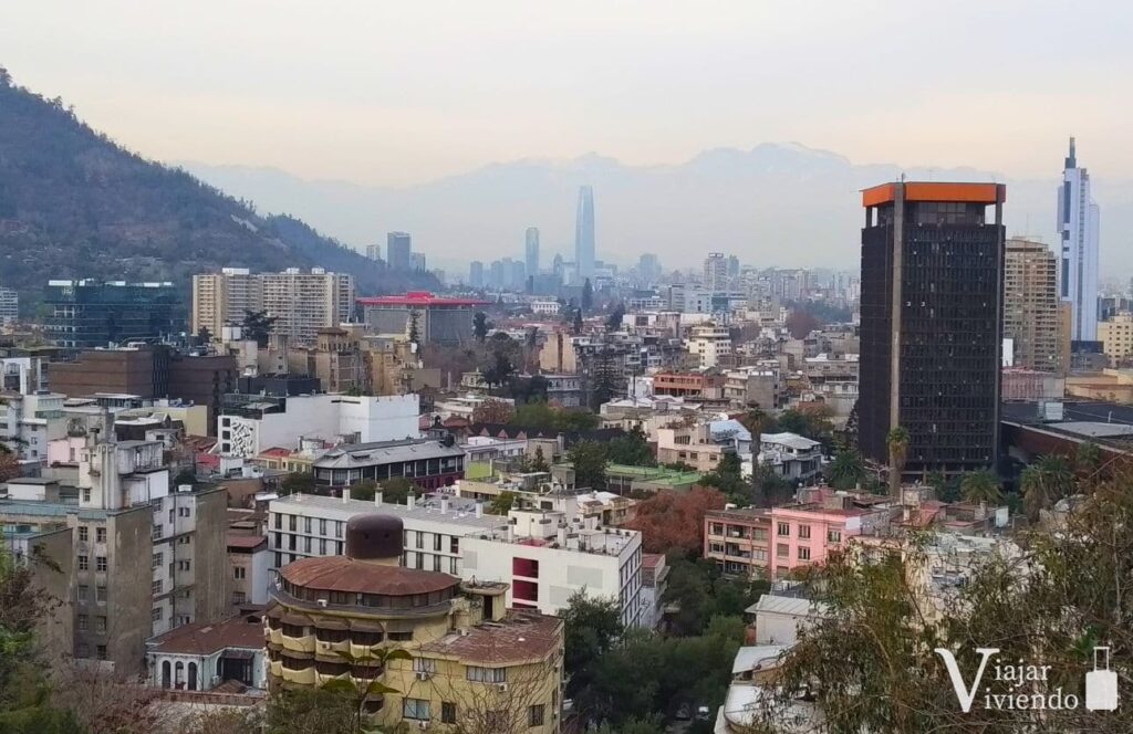 vistas de santiago de chile desde el cerro santa lucia