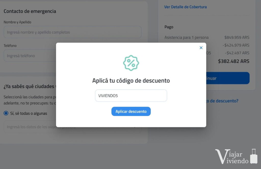 cual es el codigo de descuento viviendo5