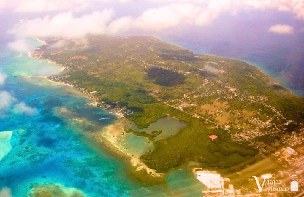 vistas de isla san andres desde el avion
